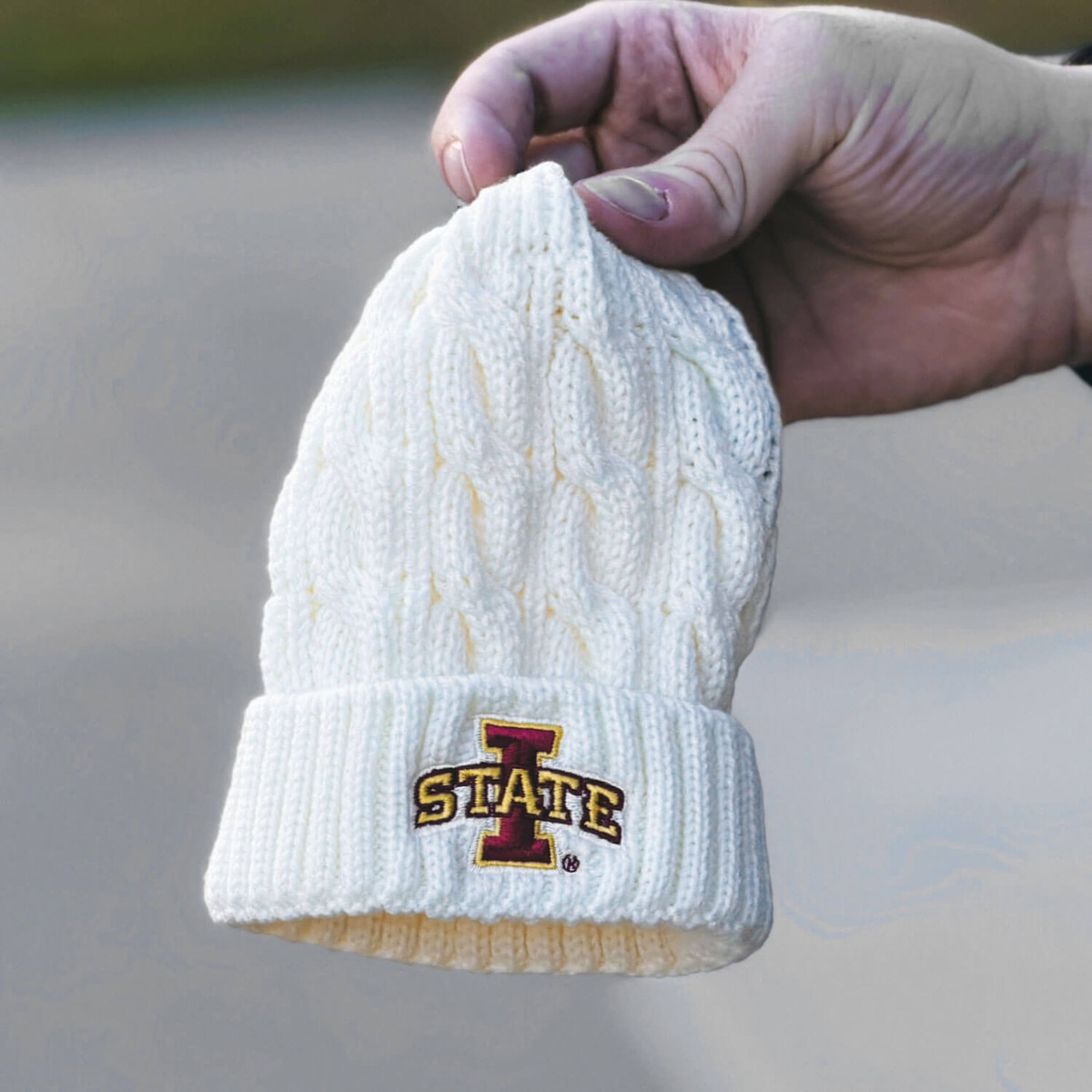 Authentic Brand Infant I-State Ivory Beanie front